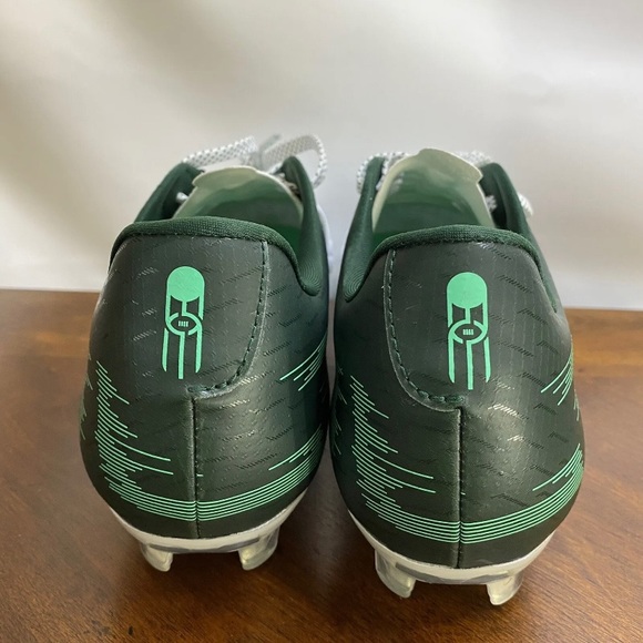 Under Armour Soccer Cleats Blur LUX MC Green White 3023190-301 Men’s Size 8 New - Picture 4 of 8